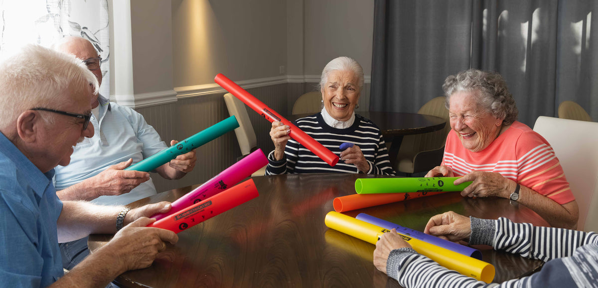 Boomwhackers - tubes musicaux colorés pour activités de groupe aînés - CDS Boutique
