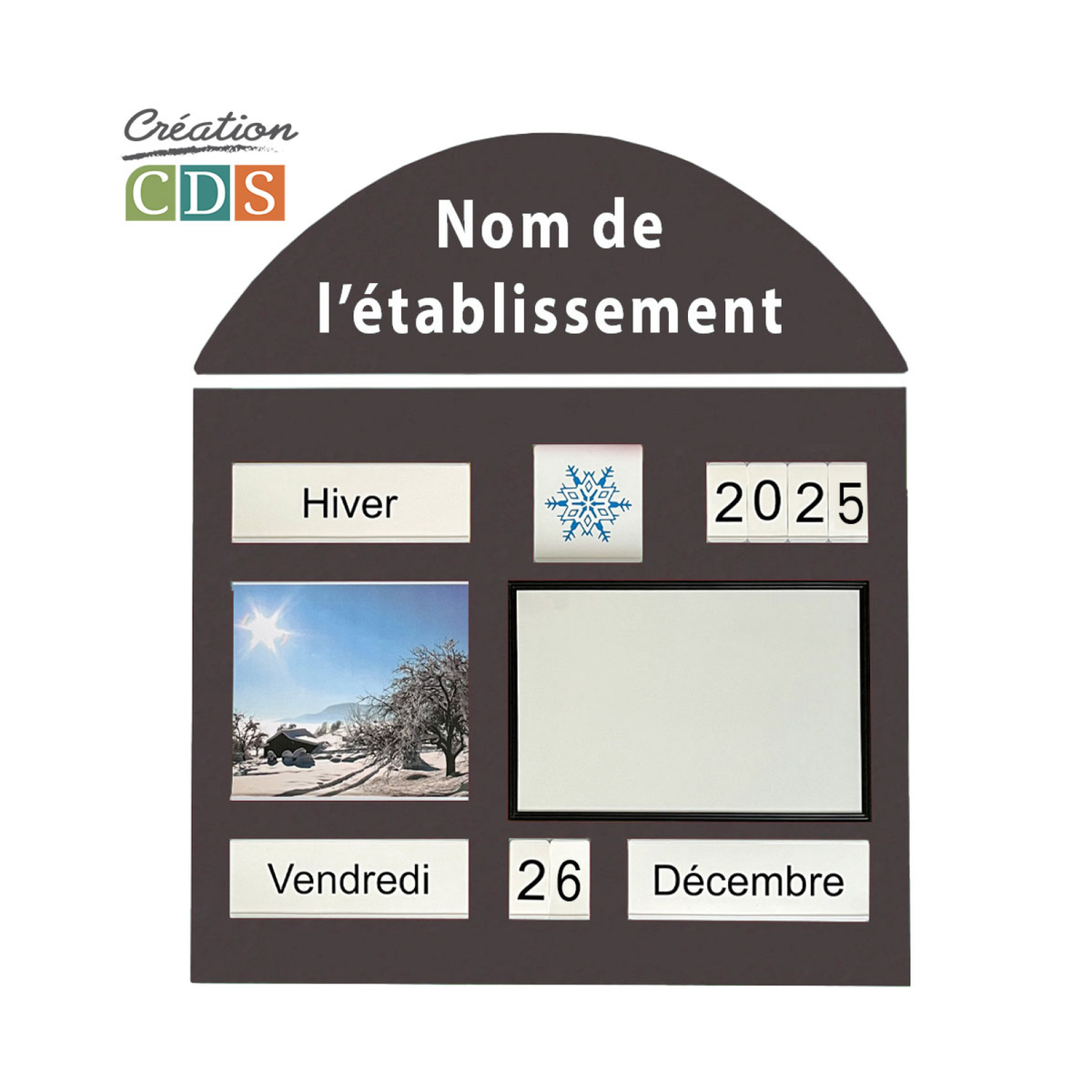 Tableau d'orientation avec tableau blanc, vue 6