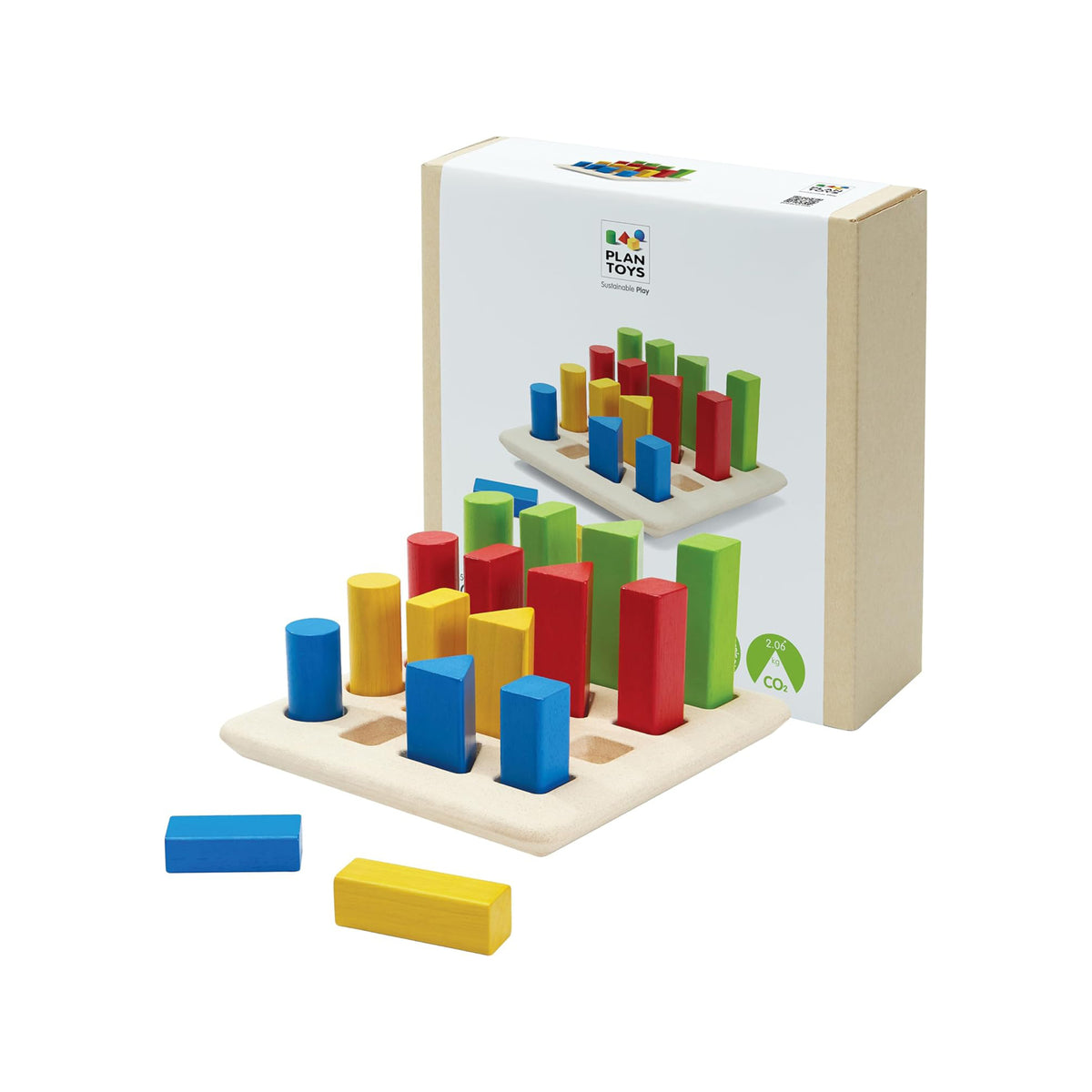 Séquences formes et couleurs en bois, Plan Toys
