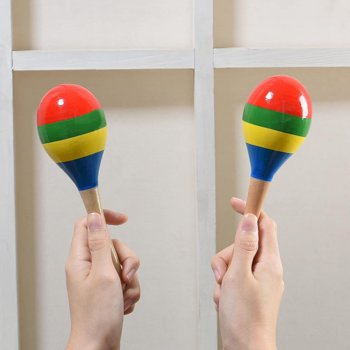 Maracas en bois, vue 2