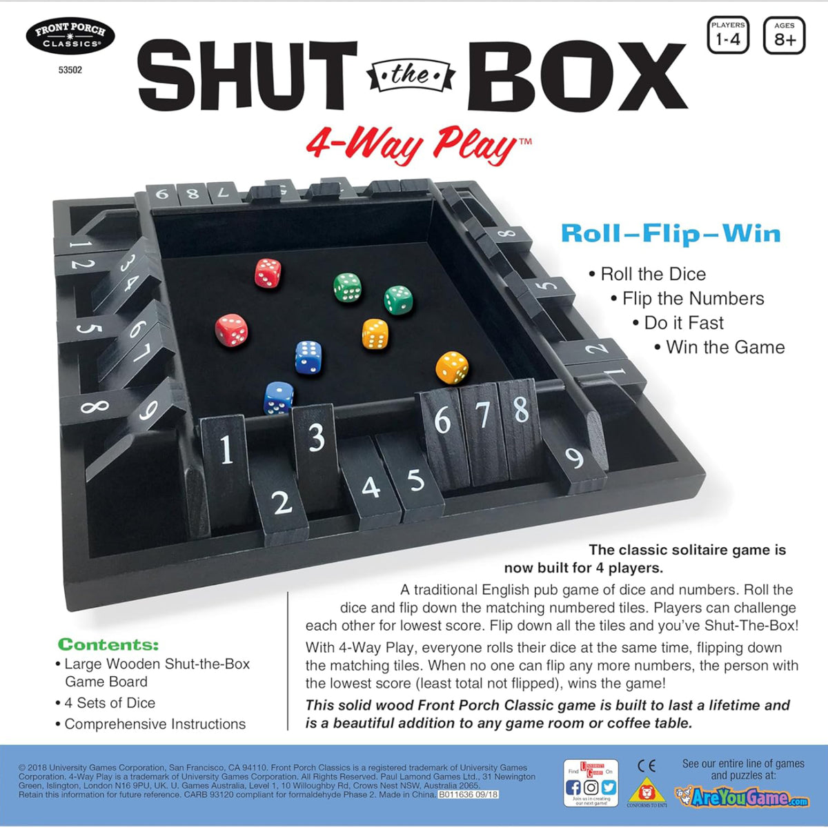 Shut the Box 4 joueurs, vue 6