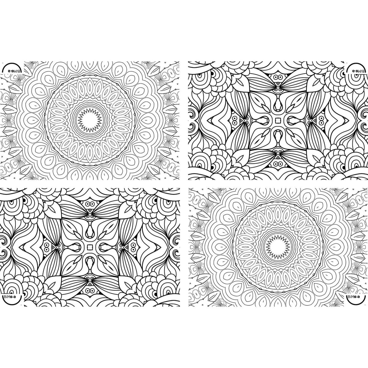 Nappe mandala à colorier, vue 3