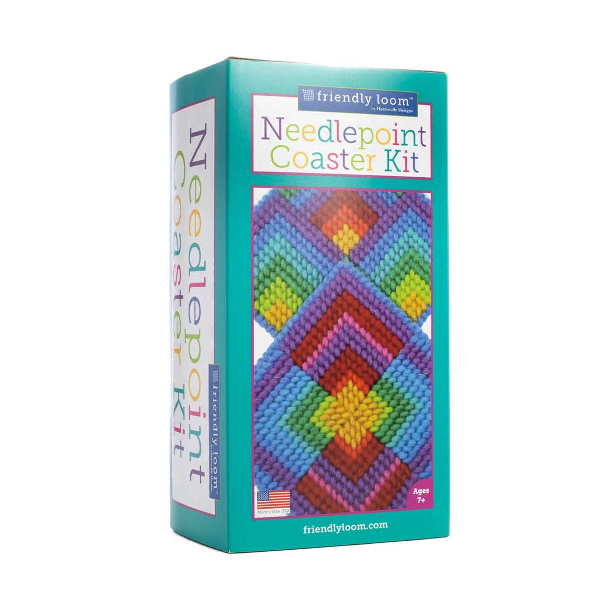 Ensemble de petits points sous-verres, Friendly Loom