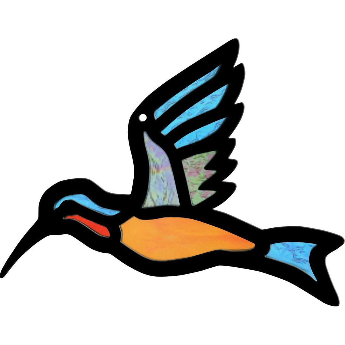 Vitrail oiseaux et papillons, vue 3