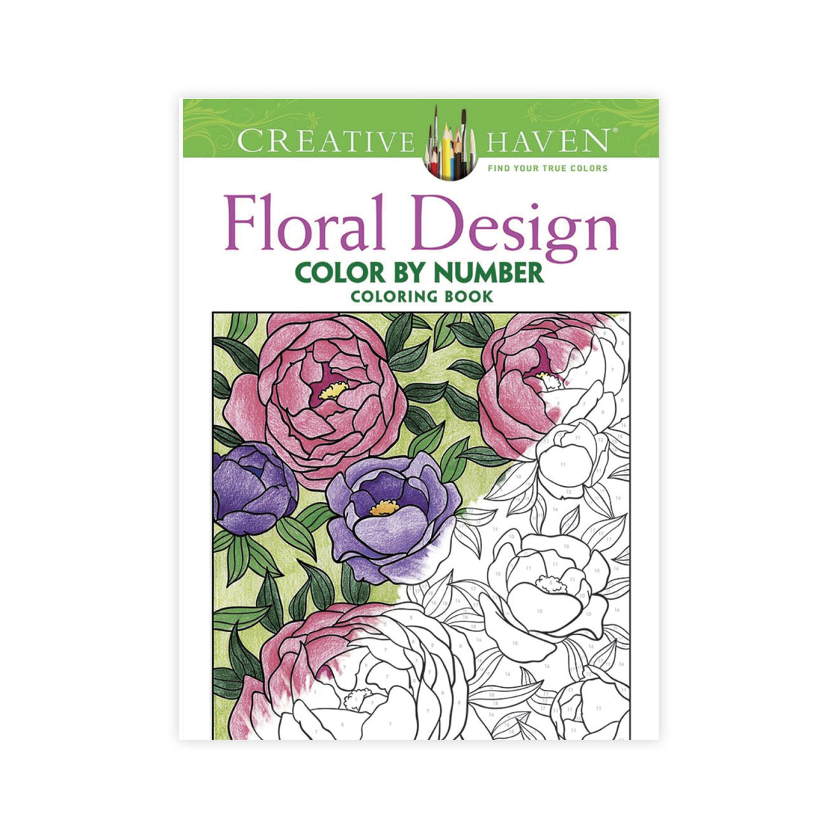 Cahier à numéros Décor de fleurs, Creative Haven