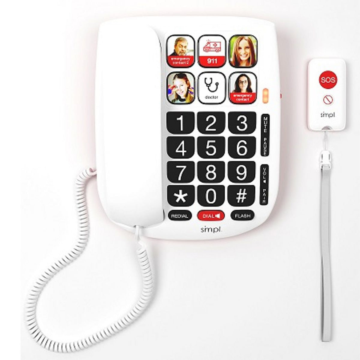 Téléphone Smpl SOS avec manette d'urgence