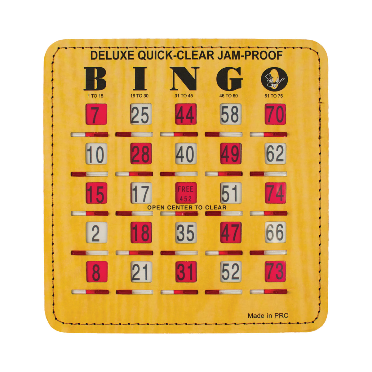 Cartes de bingo à dégagement rapide à fenêtre (100), Mr Chips