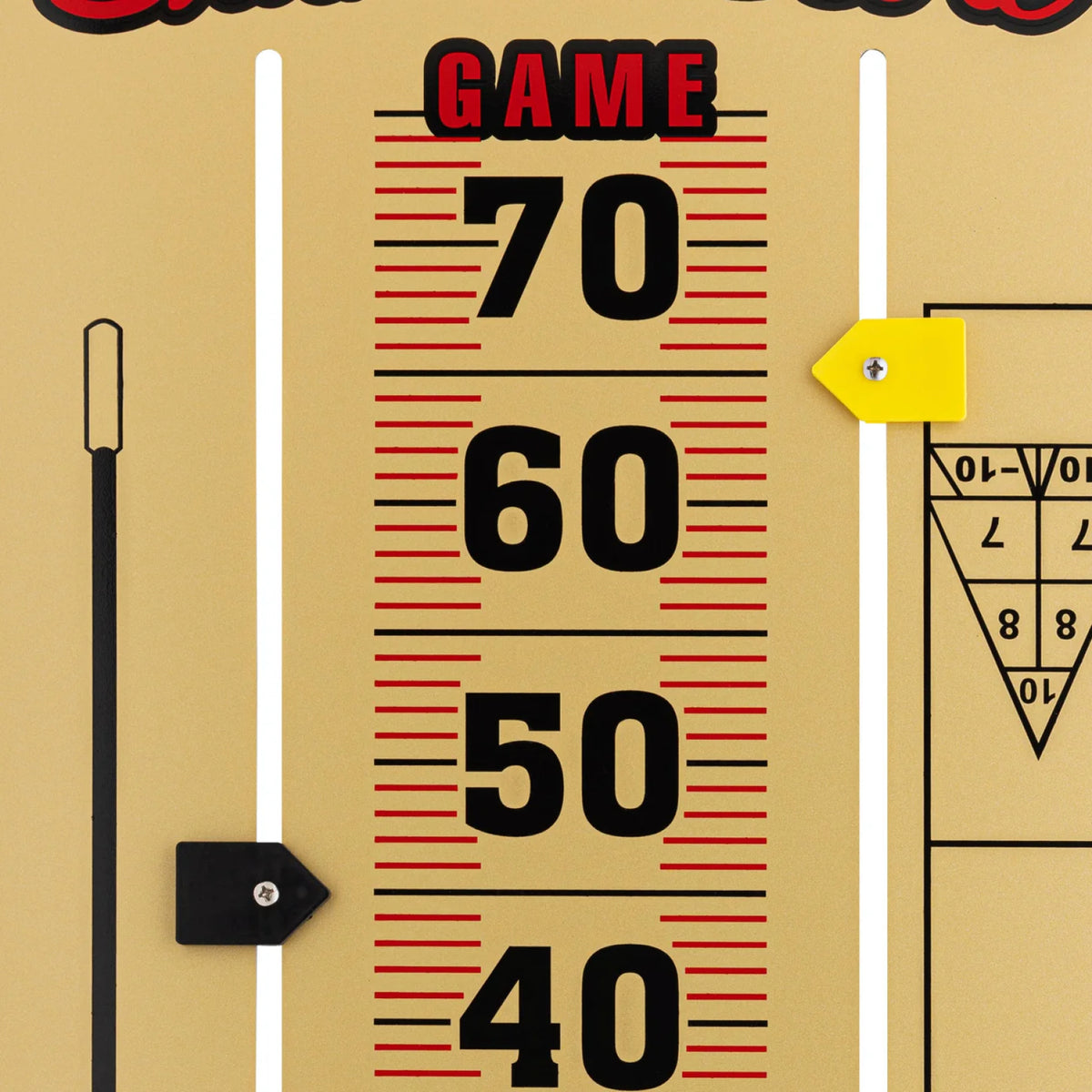 Tableau marqueur de shuffleboard, vue 2