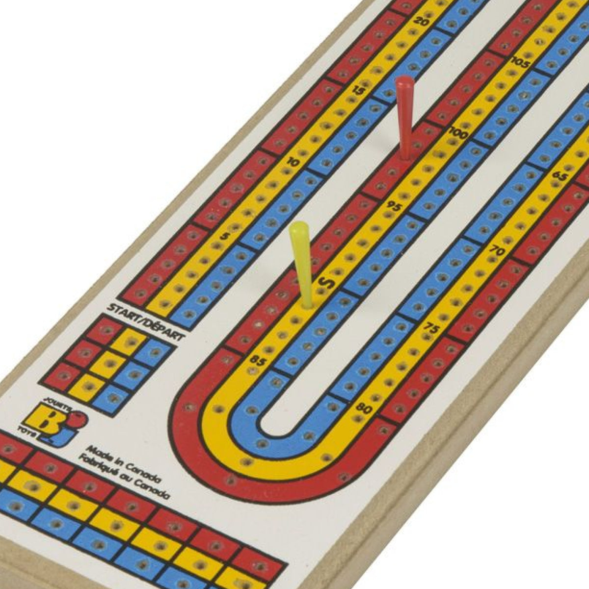 Planche de cribbage 3 joueurs, vue 2