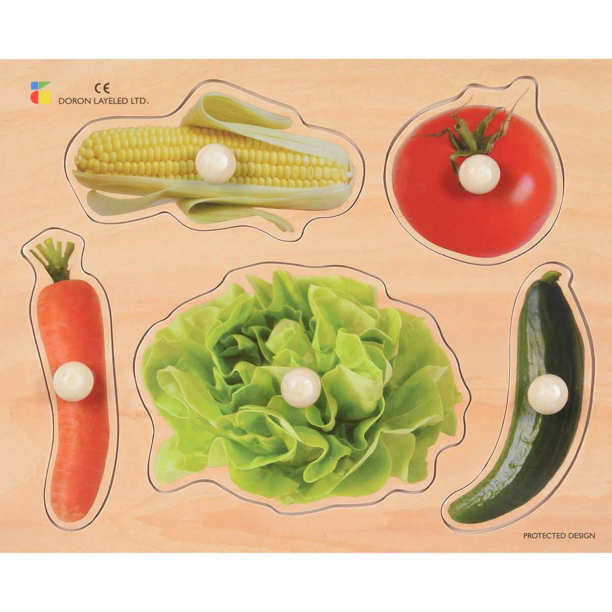 Casse-tête à gros boutons Légumes, vue 2