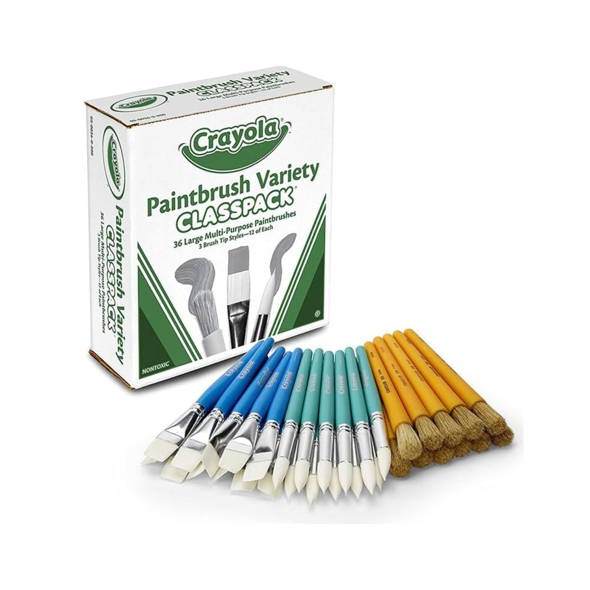 Ensemble économique de 36 pinceaux larges, Crayola