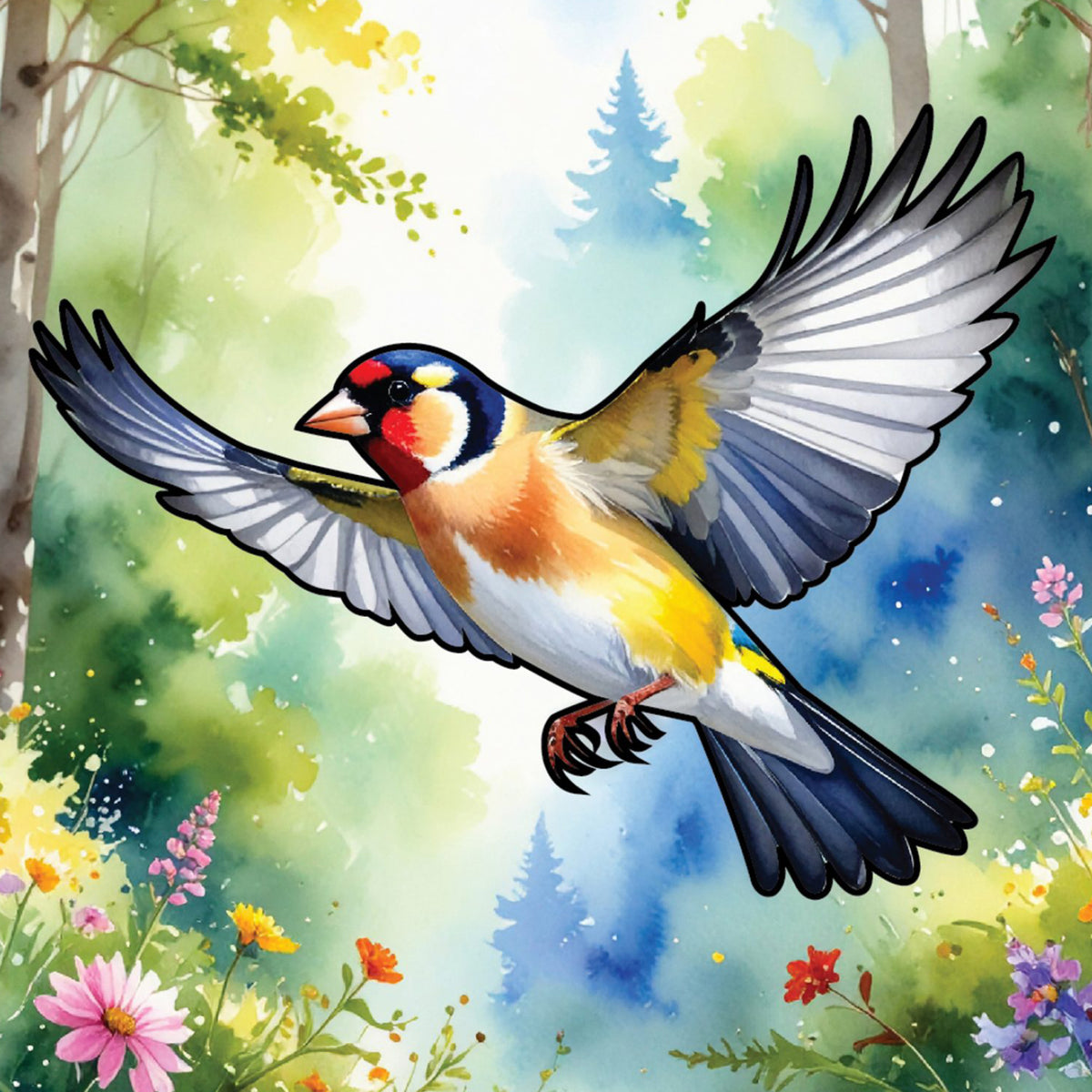 Peinture à l'eau Oiseaux sauvages, vue 5