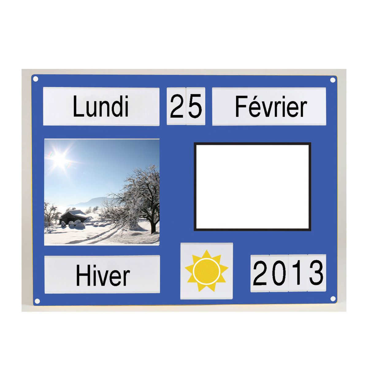 Tableau d'orientation économique avec tableau blanc