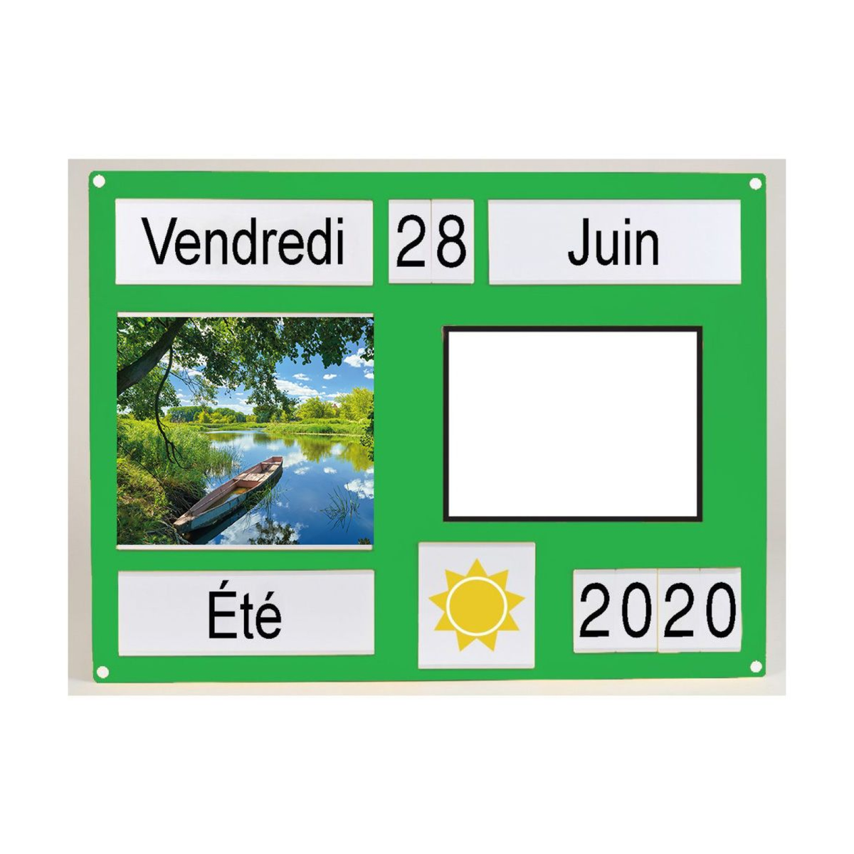 Tableau d'orientation économique avec tableau blanc, vue 5