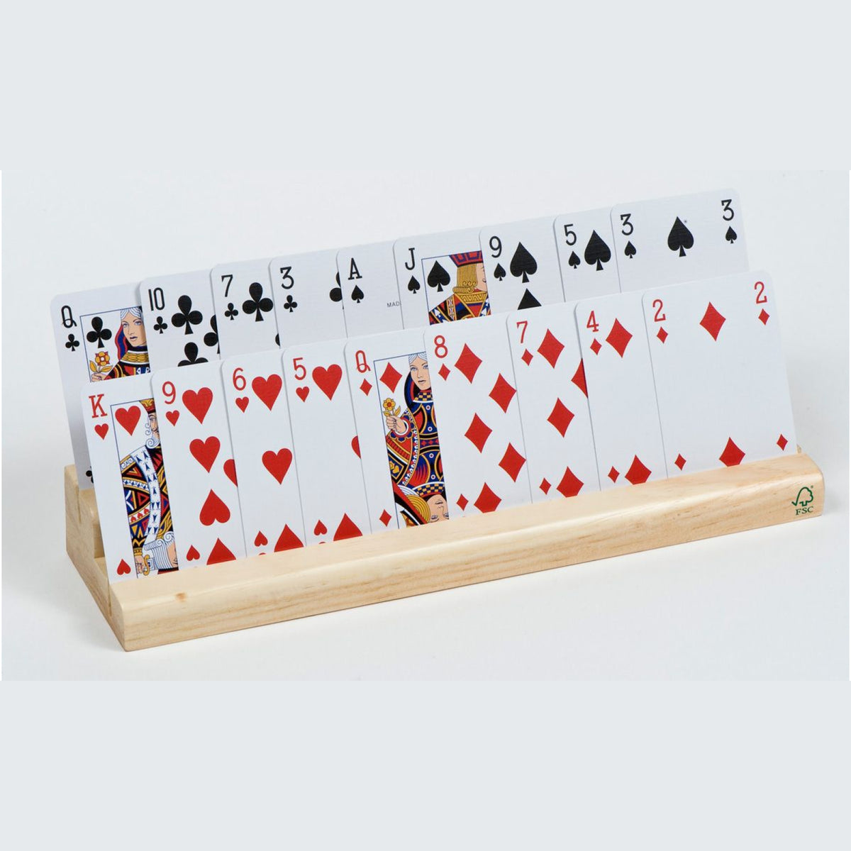 Porte-cartes en bois double